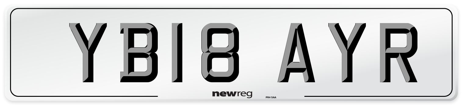 YB18 AYR Number Plate from New Reg